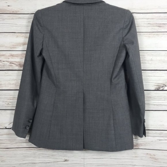 Theory Blue Gray Wool Blend Blazer Size 4 - Picture 5 of 7